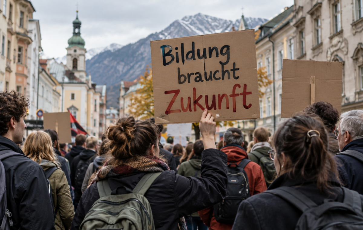 Mehr als 3.000 Menschen protestieren in Innsbruck gegen Uni-Budget