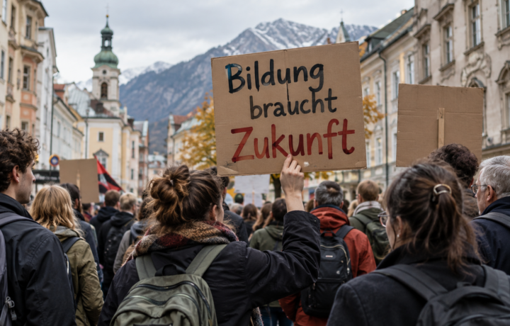 Mehr als 3.000 Menschen protestieren in Innsbruck gegen Uni-Budget