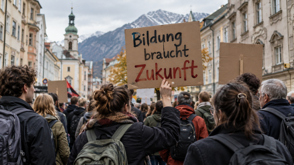 Mehr als 3.000 Menschen protestieren in Innsbruck gegen Uni-Budget